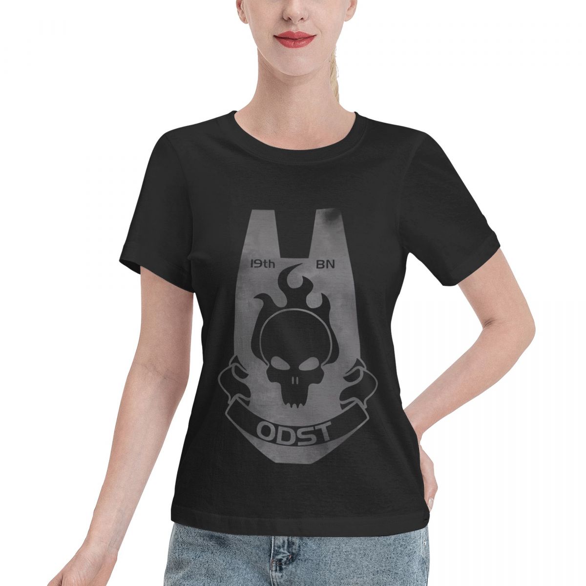 Streetwear Brand Shirts - Camiseta Feminina Gótica Streetwear com Patch