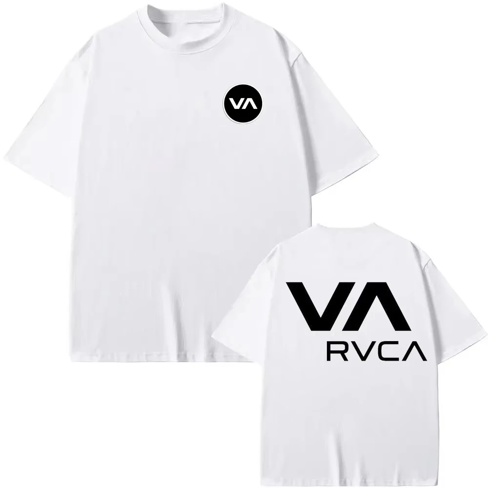 Streetwear Brand Shirts - Camiseta RVCA Preta de Algodão para