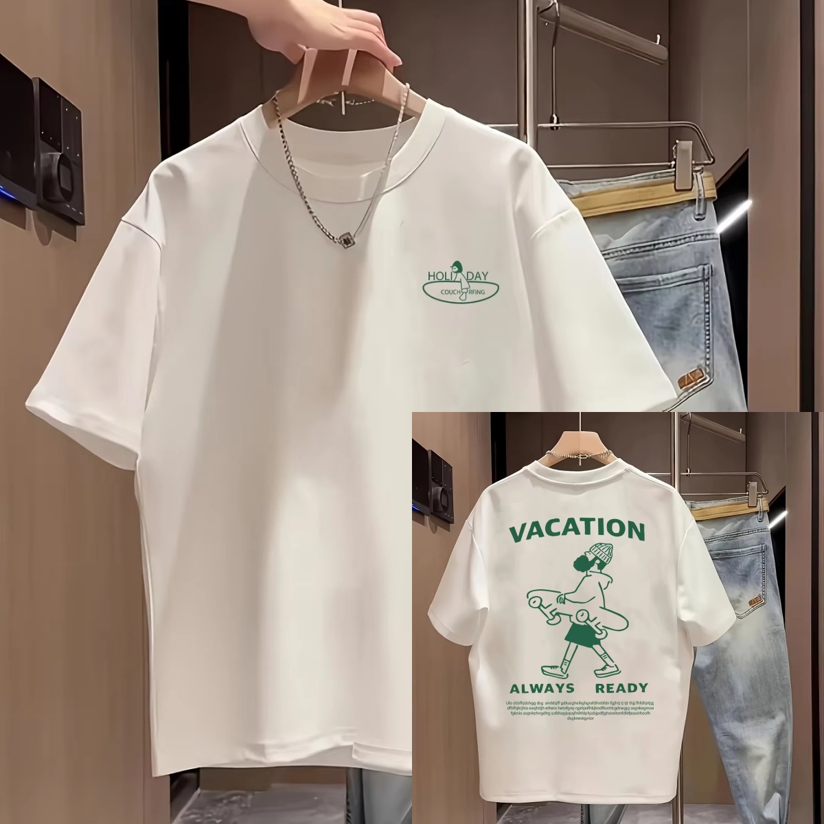 Camiseta Casual com Estampa de - Streetwear Brand Slogans avaliação e preço