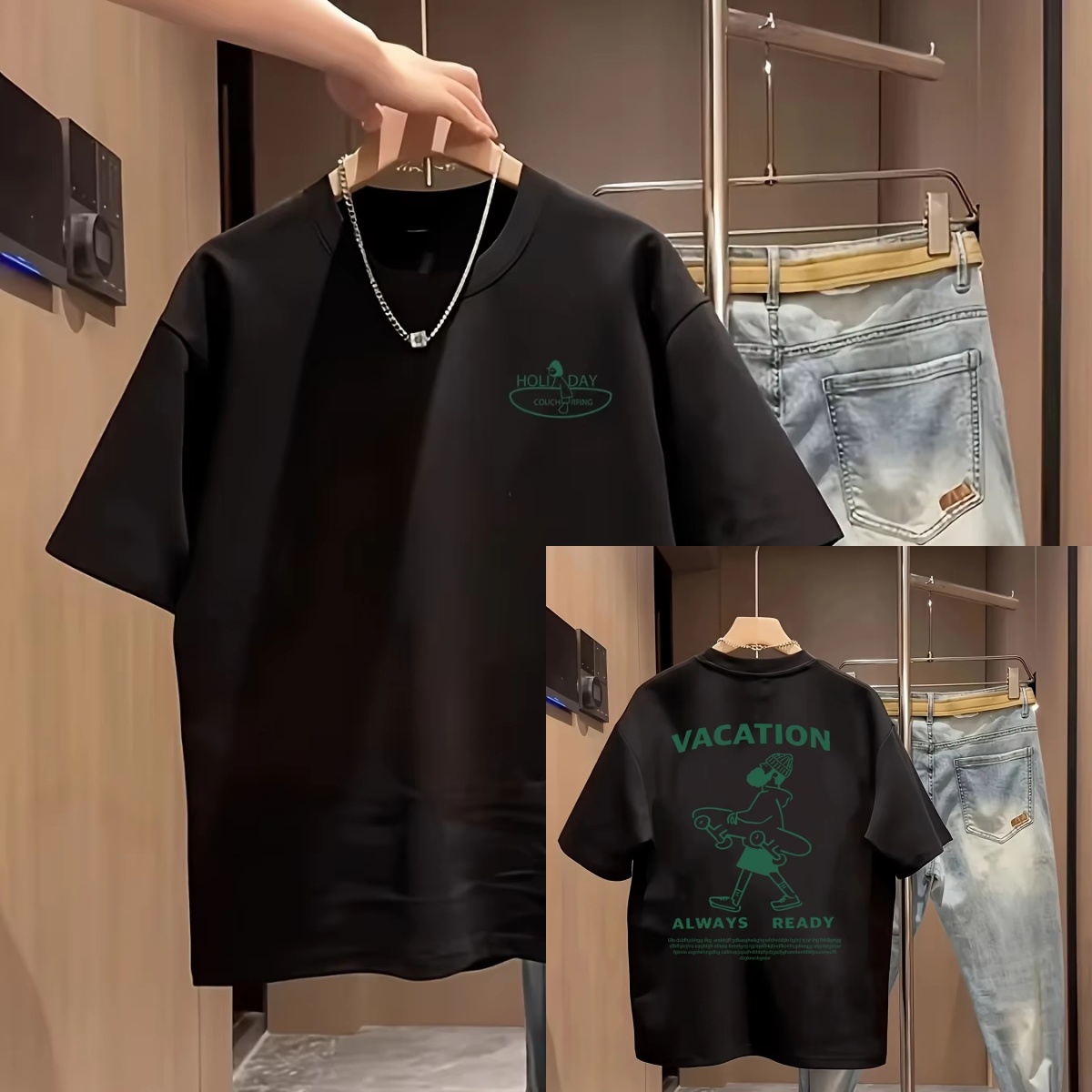 Camiseta Casual com Estampa de - Streetwear Brand Slogans avaliação e preço