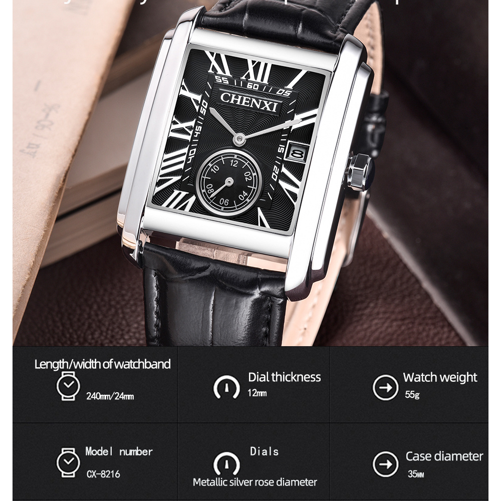 Chenxi 8216 moda clássico quad - Streetwear Brand Luxury avaliação e preço